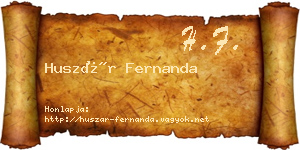 Huszár Fernanda névjegykártya